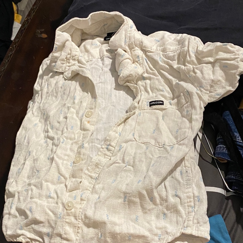 Volcom Kids Cream Button-Down Shirt